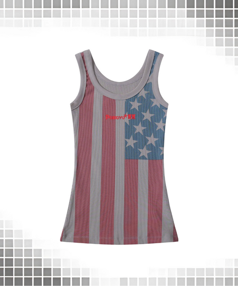 Vintage American flag camisole top