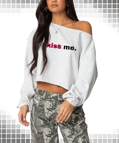 KISS ME slogan vest & T-shirt & sweatshirt