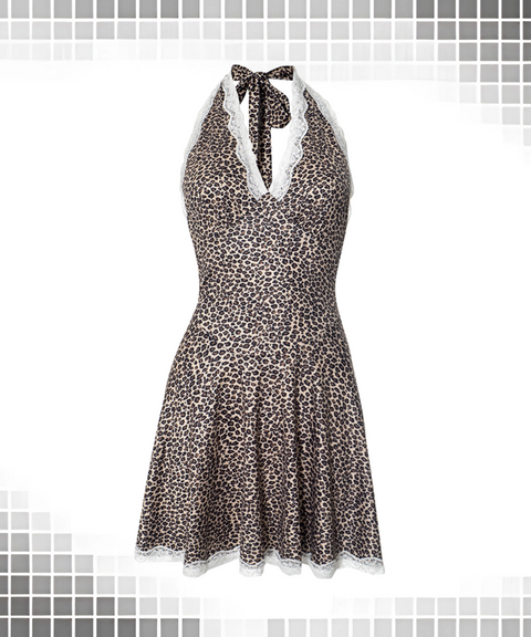 Hip-Wapped Halterneck Dress