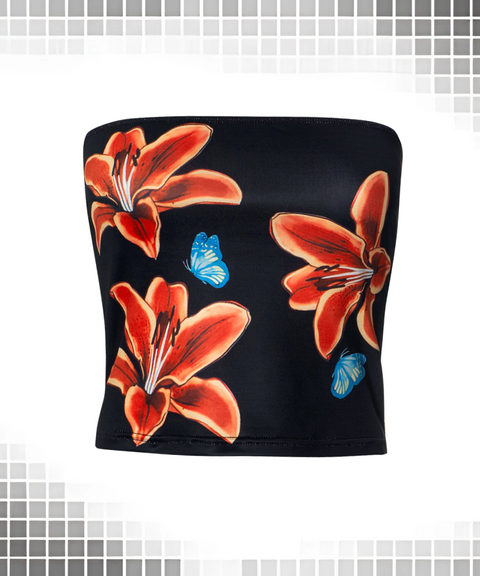 Printed Cropped Top