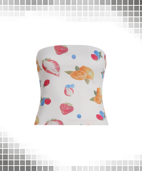 Fruit Print Tube Top