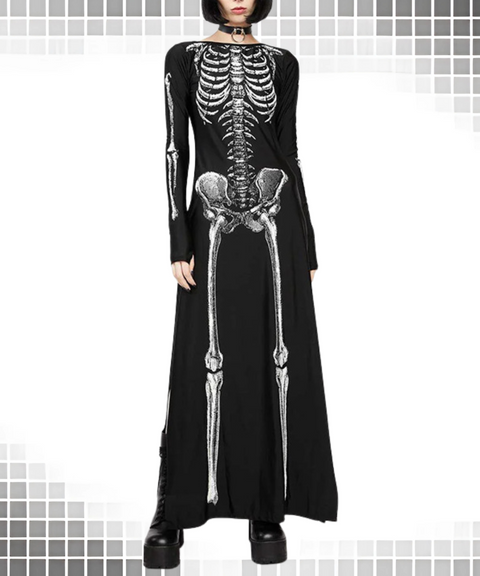 Halloween cosplay skull dress
