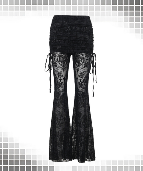 Halloween cross flocked culottes