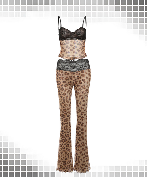 Camily Top and Low-rise Trousers Set