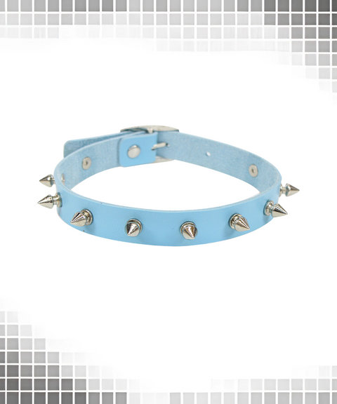 Halloween punk spiked leather collar