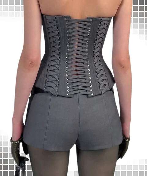 Hanging Neck Zipper Vest and Shorts