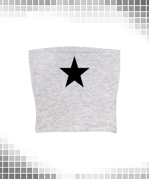 Cropped Printed Tube Top