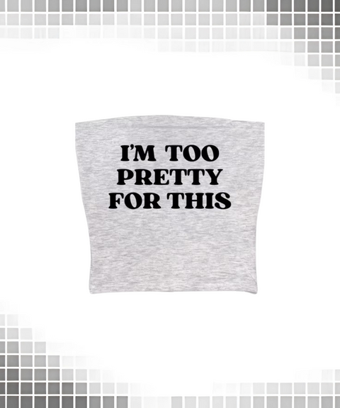 Cropped Printed Tube Top
