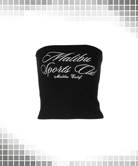 Cropped Printed Tube Top