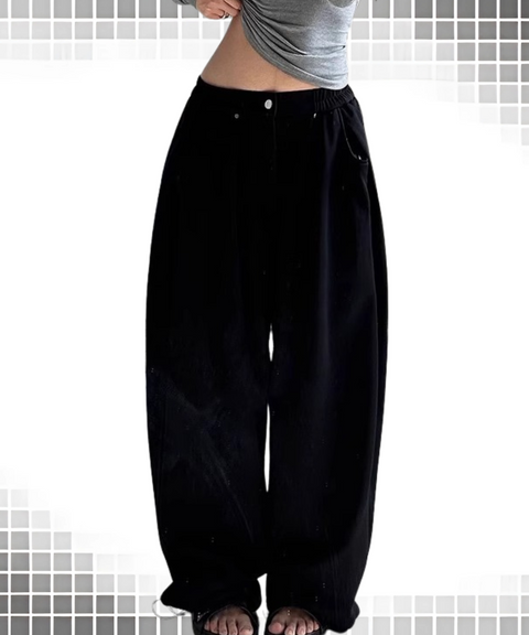 Retro sports loose wide-leg casual sweatpants