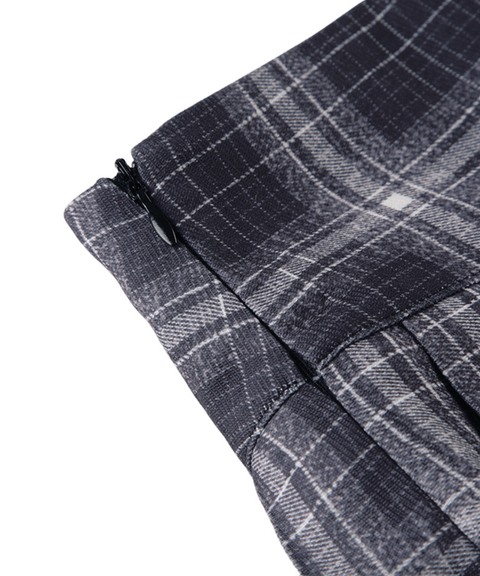 Plaid Low-Waist Bodycon Mini Skirt