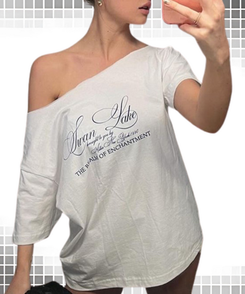 Letter Printed Loose T-shirt