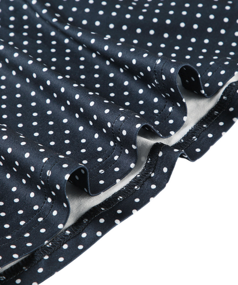 Black And White Polka Dot Sleeveless Dress