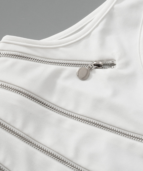 Irregular Zipper Vest