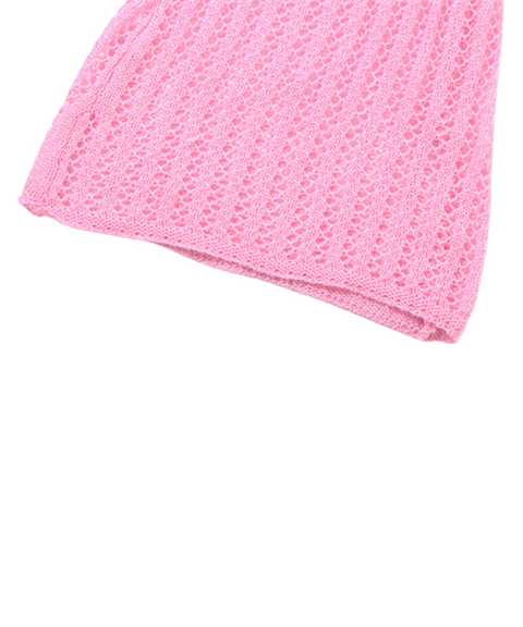Knitted Hollow-Out Backless Bodysuit