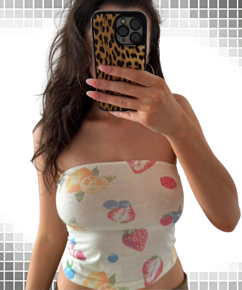 Fruit Print Tube Top