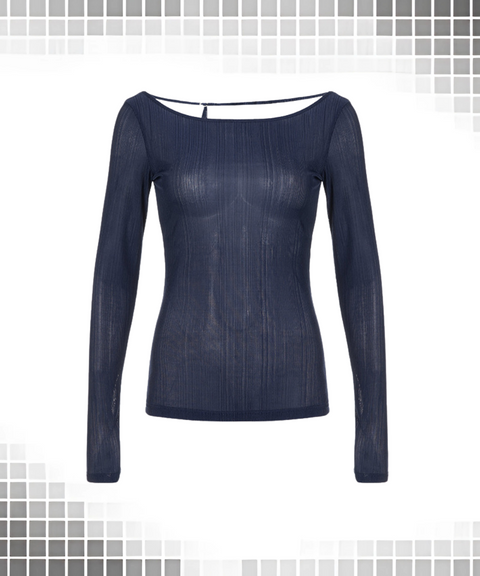Backless Tie Long Sleeve T-Shirt