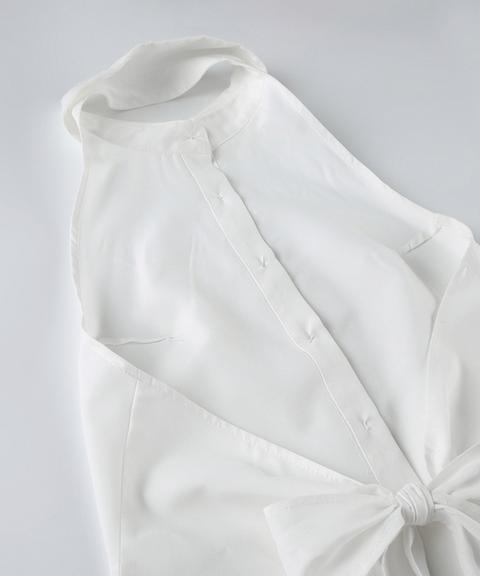 Polo Neck Vest With Waist