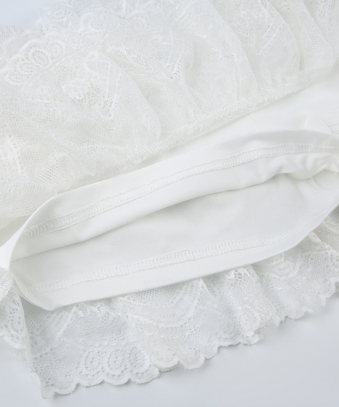 Low-waist Lace Pleated Skirt