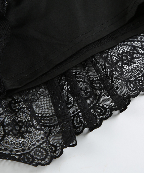 Low-waist Lace Pleated Skirt