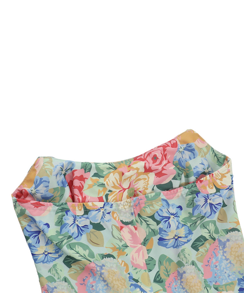 Floral Print Strapless Top