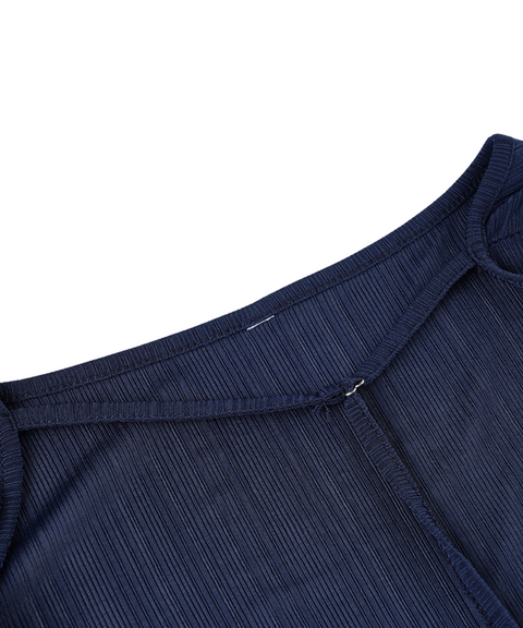 Backless Tie Long Sleeve T-Shirt