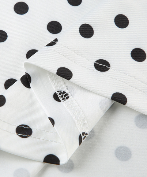 Polka Dot Print Suspender Dress