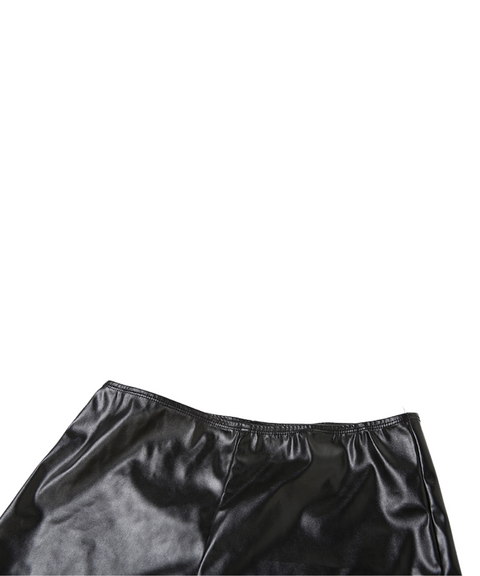 PU Top And Leather Pants Set