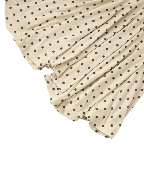 Polka Dot Print Sleeveless Top Skirt Set