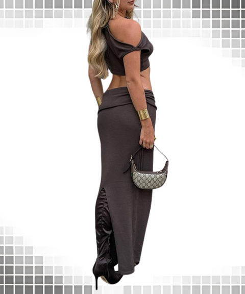 High-Waisted Bodycon Skirt Set