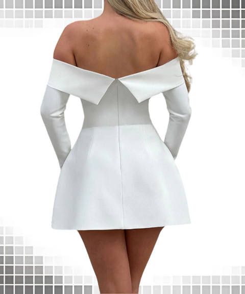 Off-Shoulder A-Line Dress