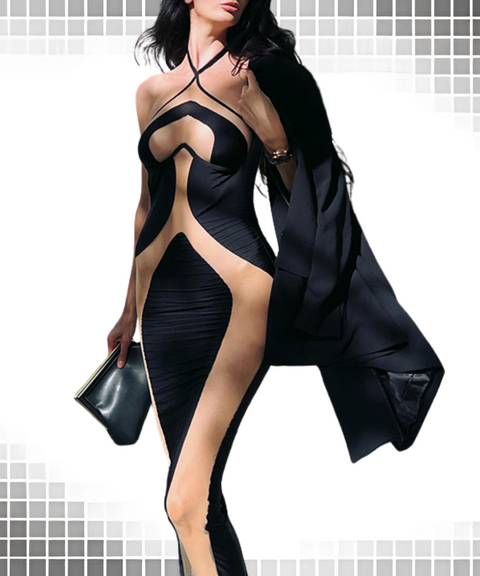 Halter Neck Strap Dress