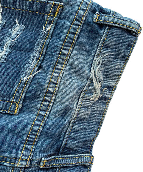American Flag Element Ripped Jeans Short