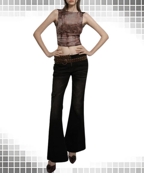 Sleeveless Lace Short Top