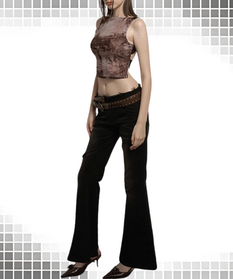 Sleeveless Lace Short Top