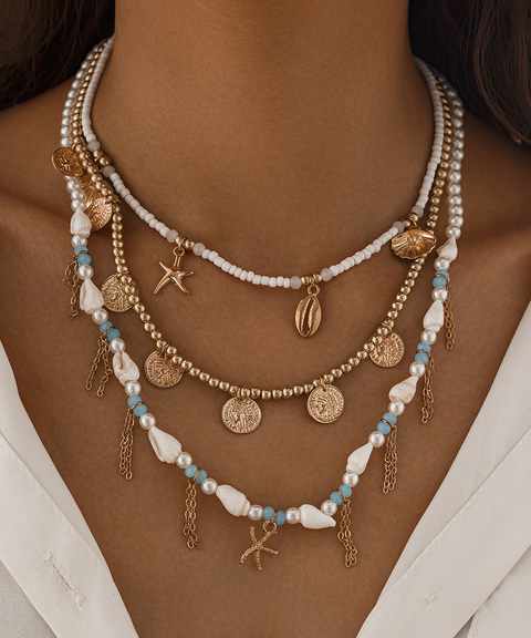 Beach-Style Starfish Necklace