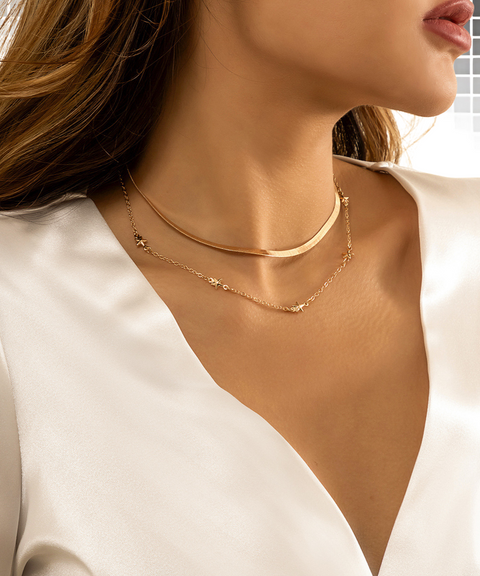 Double-Layered Personalized Metal Necklace