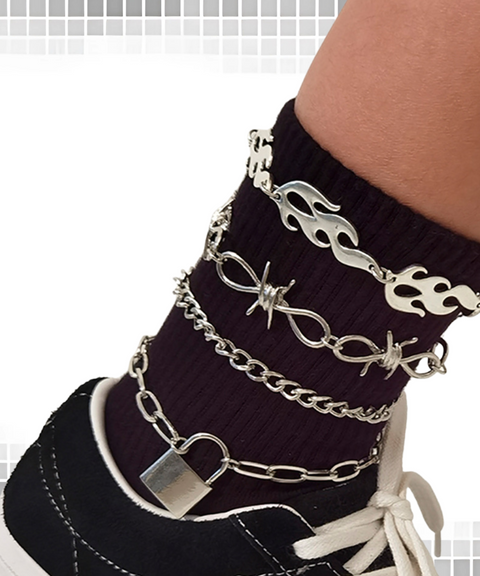 Multi-Layered Tassel Anklet