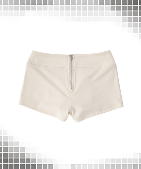 Zipper Sleeveless Top And High-Waisted Shorts Set