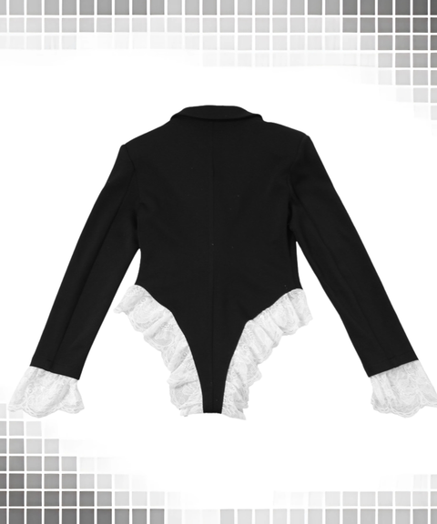 Sexy lace-trimmed bodysuit