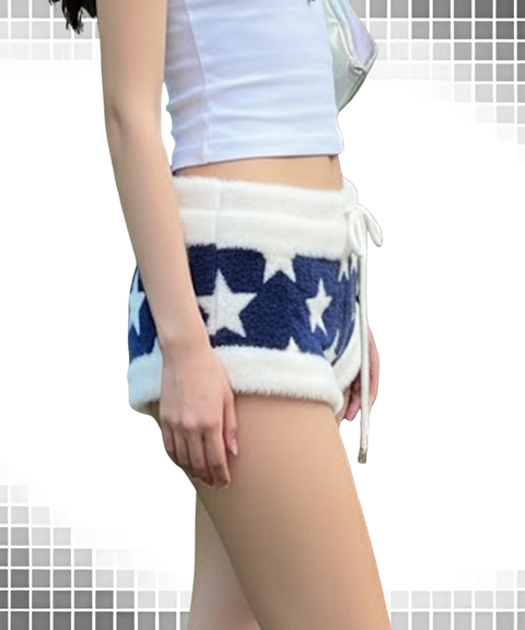 Low-Waisted Casual Women's Knitted Shorts