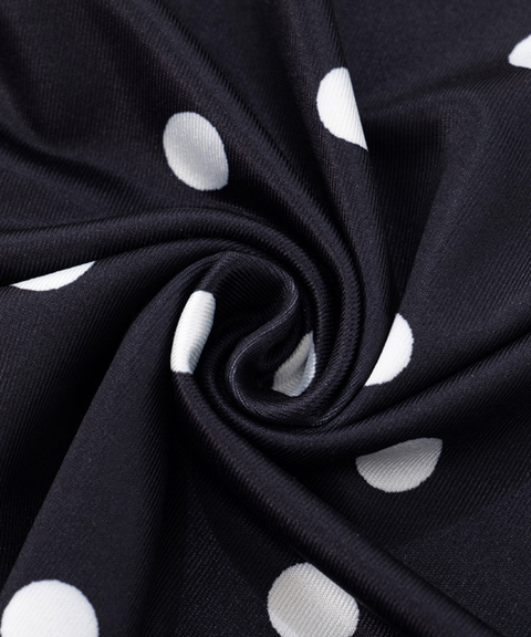 Polka dot print tube top skirt set