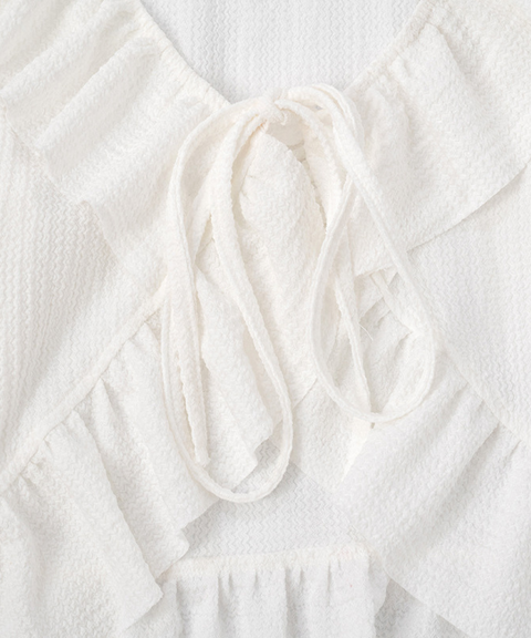 Lace-trimmed Long-sleeved Cardigan Top