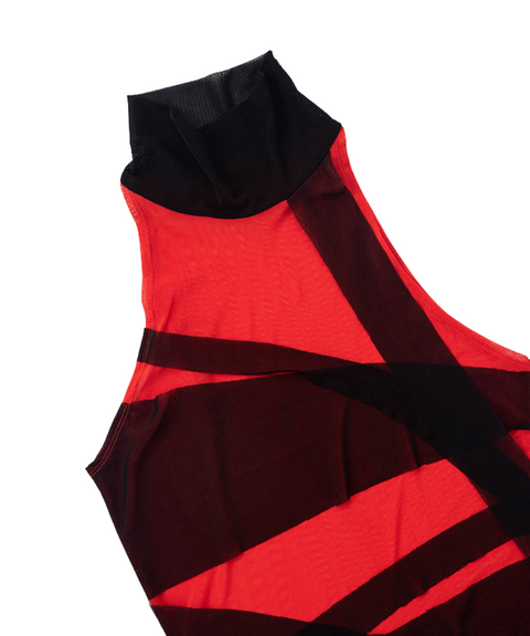 Mesh Splicing Sleeveless Top