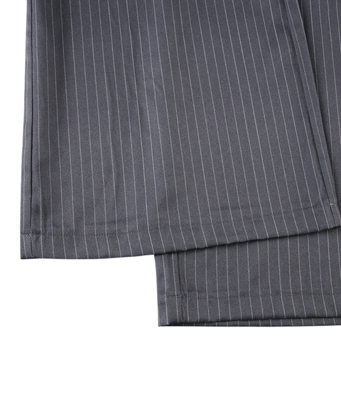 Striped Double Waist Suit Pants