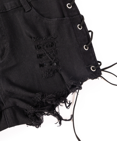 Women's Sexy Clothing, Low-rise sexy lace-up denim shorts, Nightout, OOTD