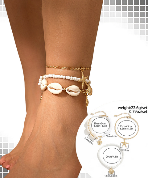 Beach-Style Shell Multi-Layered Necklace