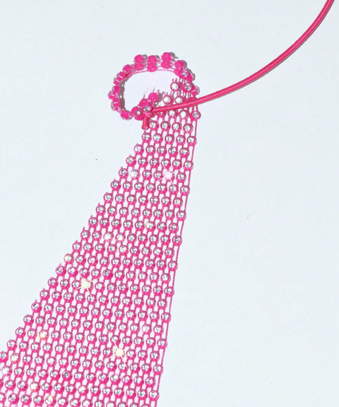 Sexy Mesh Rhinestone Tie-Up Top