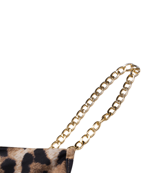 Slit Leopard Print Swing Dress