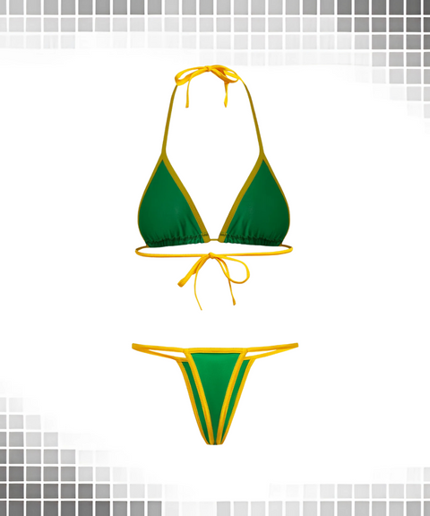 Graphic Print Bikini Set